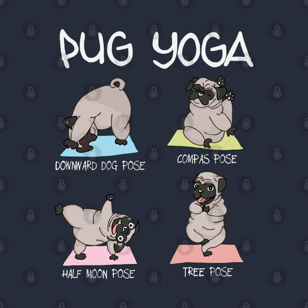 Pug Yoga by stripedbeetlee