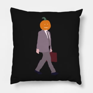 dwight pumpkin head Pillow