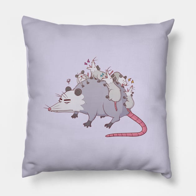 Possum Family Pillow by Cruzncreations