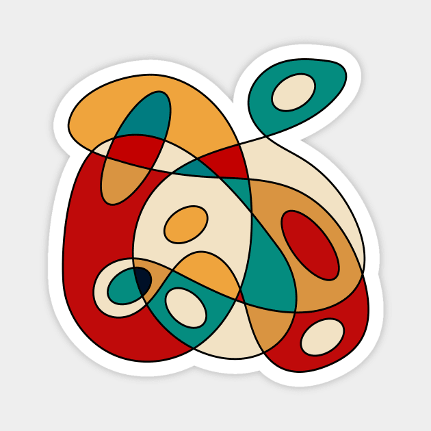 Surreal Amoeba #10 (Miro Inspired) Magnet by n23tees