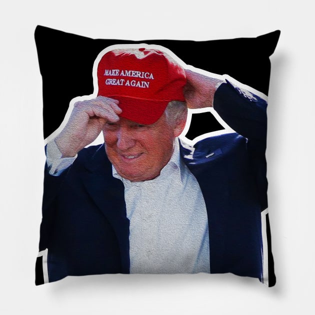 Make America Great Again Donald Trump Pillow by Plushism