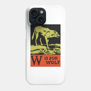 W is for Wolf  ABC Designed and Cut on Wood by CB Falls Phone Case