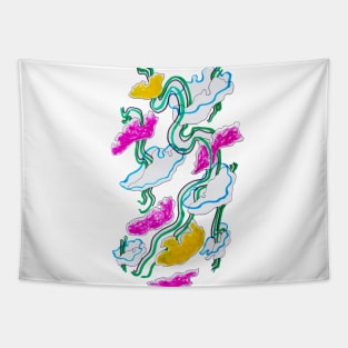 Abstract Colorful Clouds Tapestry