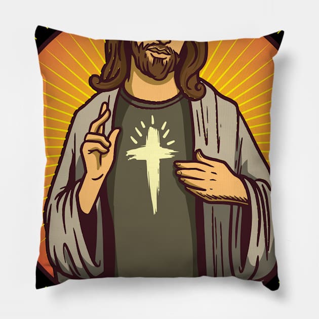 Jesus Christ Pillow by gdimido