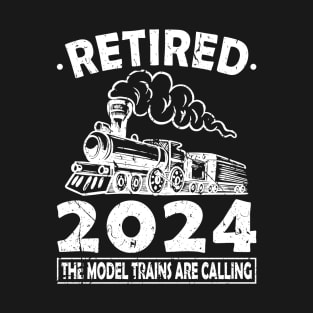 Retired 2024 Model Trains Locomotives T-Shirt