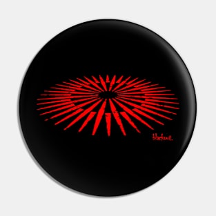 Vector Industrial Red Sun by Blackout Design Pin