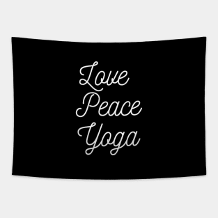 Love Peace Yoga Tapestry