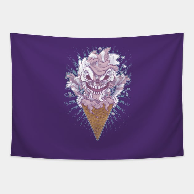 Monster Ice Cream Tapestry by Andriu