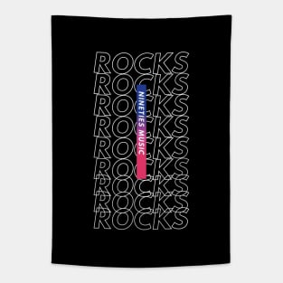 Nineties Music Rocks Repeated Text Tapestry