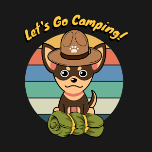 Cute Small dog wants to go camping T-Shirt