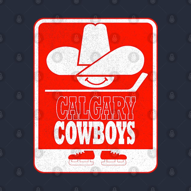 Retro Calgary Cowboys Hockey by LocalZonly