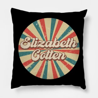 Circle Design Elizabeth Proud Name Birthday 70s 80s 90s Styles Pillow