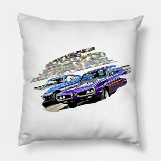 Plymouth Classic Action Art Print Pillow