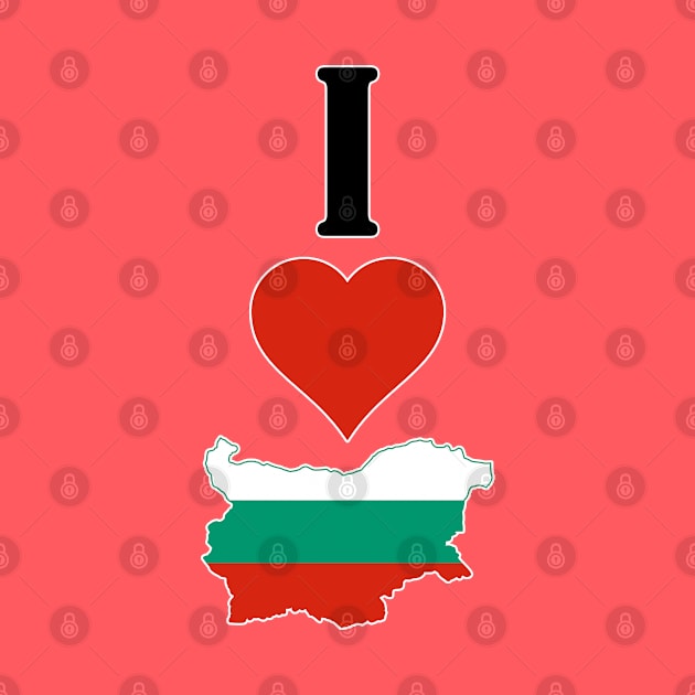 I Love Bulgaria Vertical I Heart Country Flag Map by Sports Stars ⭐⭐⭐⭐⭐