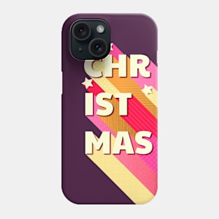 Christmas retro typography Phone Case