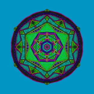 Neon Vibe Mandala T-Shirt