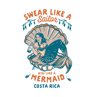 Cute Costa Rica Travel Mermaid Tattoo Shirt T-Shirt