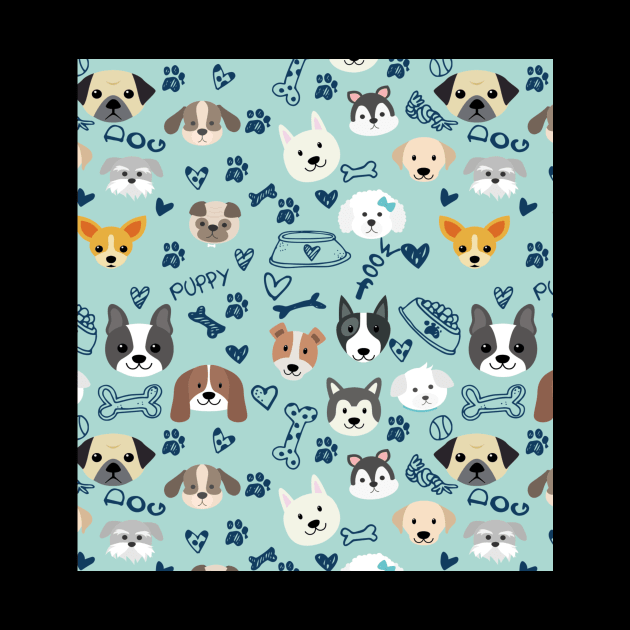 Every Cute Dog Pattern Graphic illustration by MerchSpot