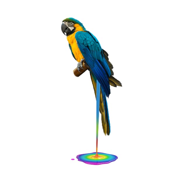 The blue-and-gold macaw, is a large South American parrot. by tomrothster