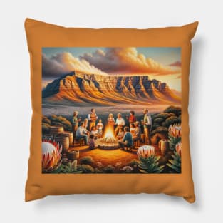 Vintage Table Mountain Pillow