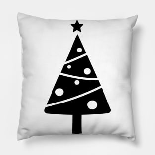 Black Christmas Tree Pillow