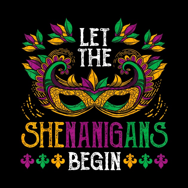 Mardi Gras Mask Let The Shenanigans Begin by Gearlds Leonia