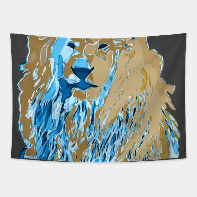 Frozen Lion Tapestry by 1Nine7Nine