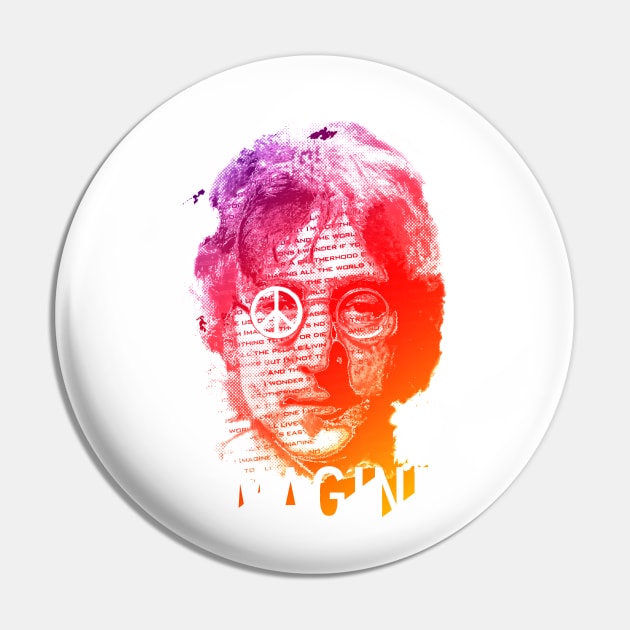 IMAGINE LENNON HIPPIE Pin by Progmetall