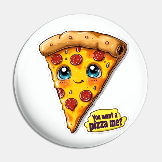 Cartoon Pizza Pin by dohboy17