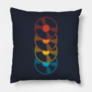 Rainbow Vinyl Record Pillow