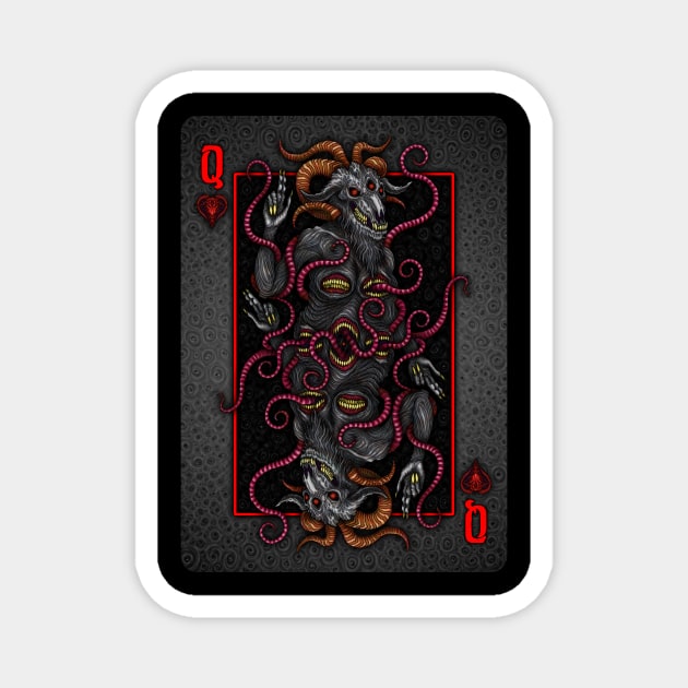 Shub-Niggurath Queen of Hearts - Azhmodai 2020 Magnet by azhmodai