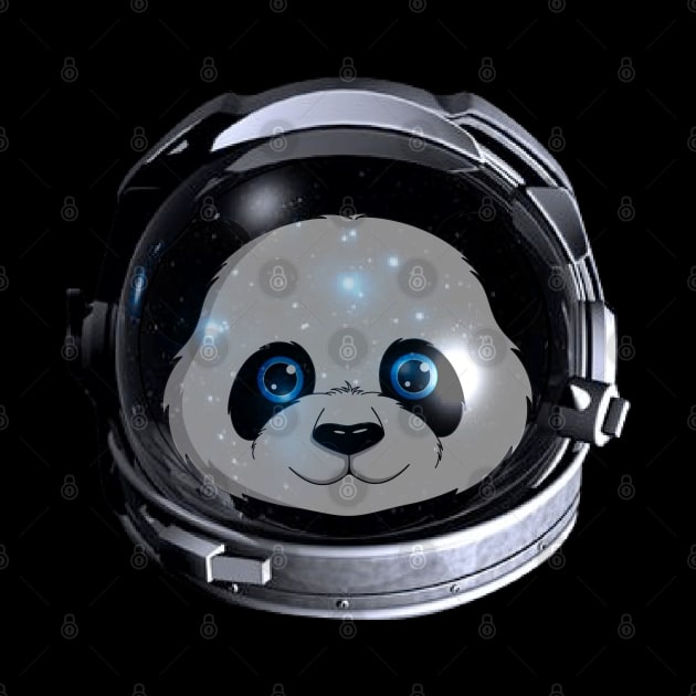 cute little friendly astronaut panda by SigmaS