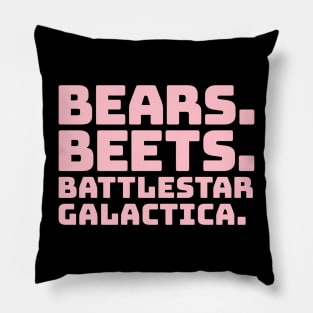 Bears Beets Battlestar Galactica Pillow