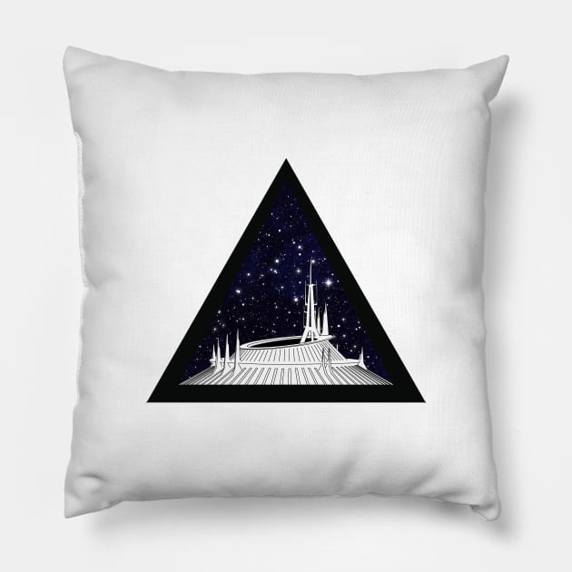 Space Mountain Geometric Border Pillow by FandomTrading