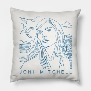 Joni Mitchell • Minimal Style Fan Art Design Pillow