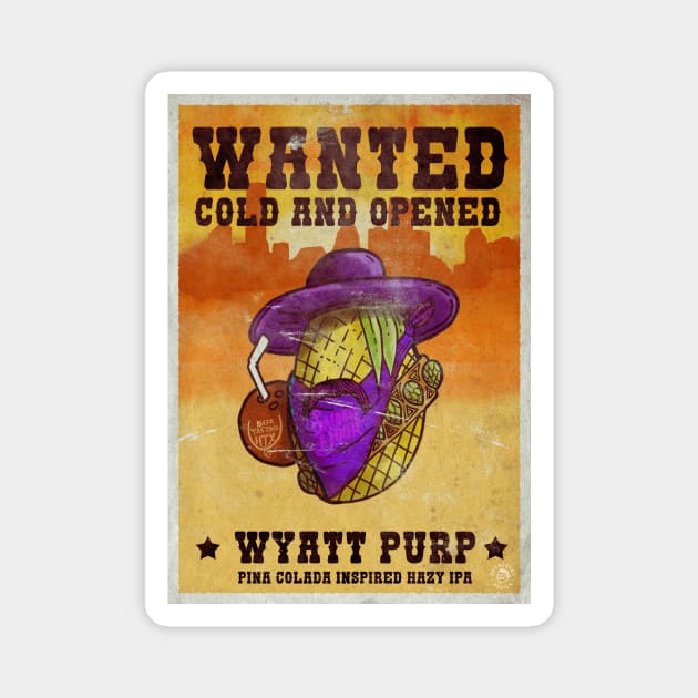 Wyatt Purp Magnet by BeerTastingHouston