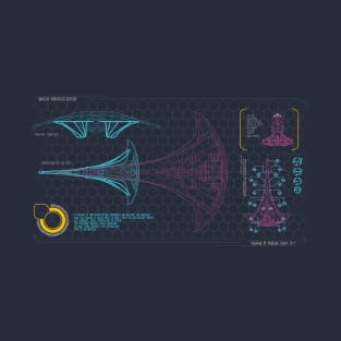 Spaceships blueprint II T-Shirt