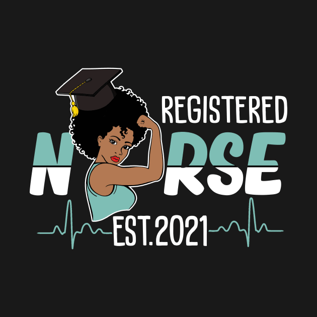 Registered Nurse Est 2021 Black Nurse Student RN Graduation by webster