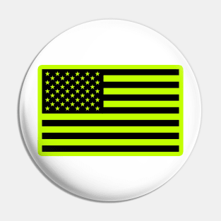 American Flag - Construction Safety Green Pin