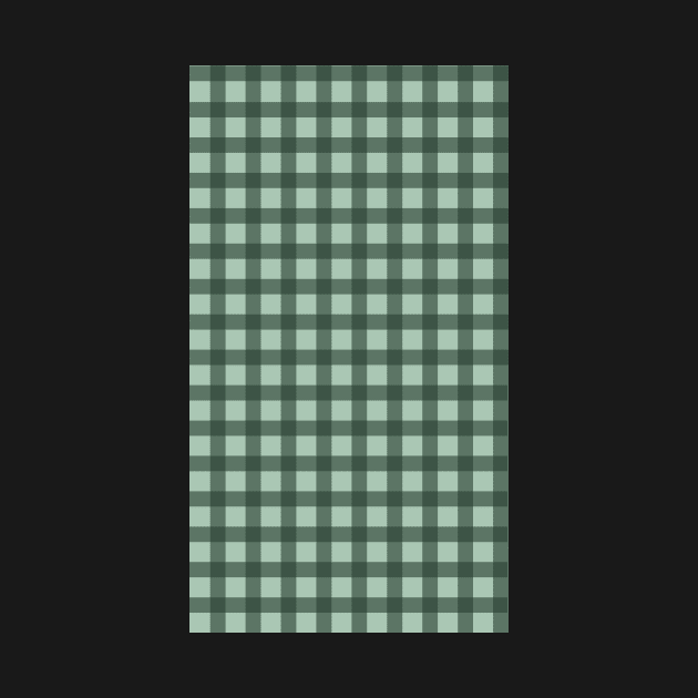 Green on Green Christmas Winter Gingham Pattern by mckhowdesign