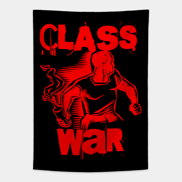 Class War - Molotov Cocktail Tapestry by EddieBalevo