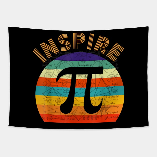 Inspire Pi 314 Math Teacher Pi National Day Funny Gift Tapestry by FONSbually