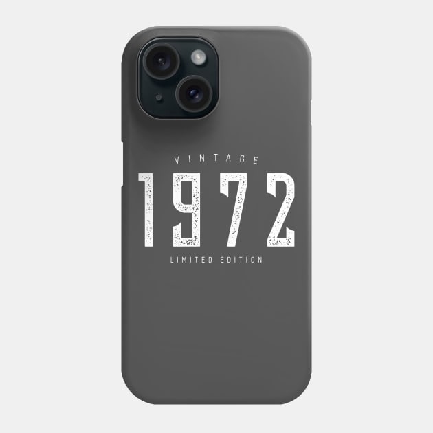 50th Birthday gift - 1972, Vintage Limited Edition Phone Case by DutchTees