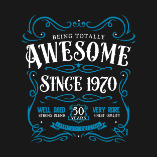 50th Birthday Gift T-Shirt Awesome Since 1970 T-Shirt