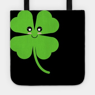 Cute Lucky Shamrock in Black Tote