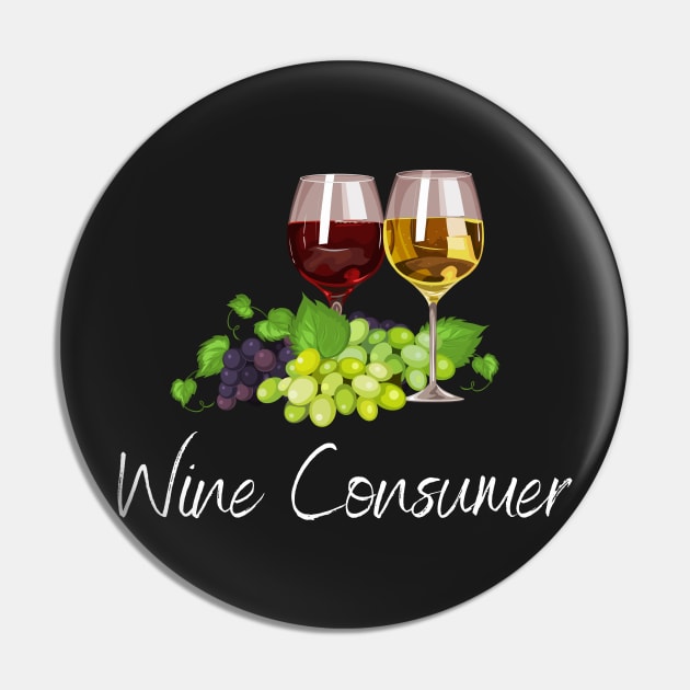 Wine Lovers Design Pin by Abstractdiva