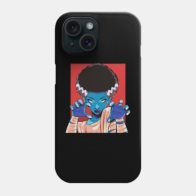 Bride Of Frankenstein Halloween Monster Phone Case by Noseking