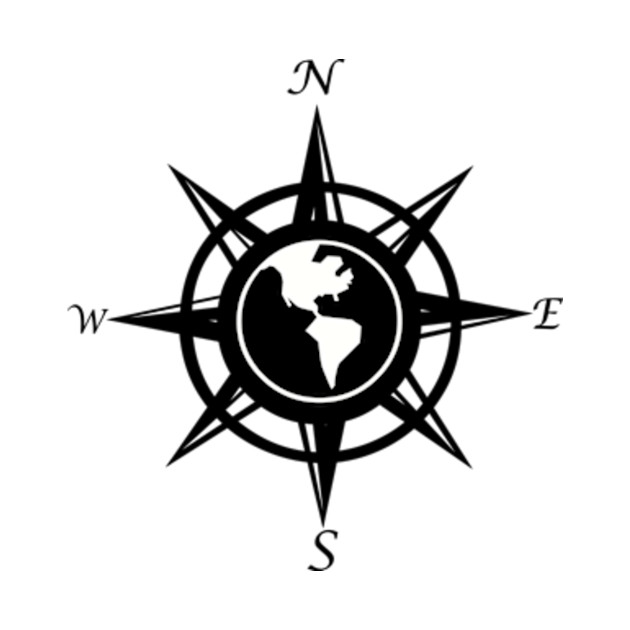 Compass rose with cardinal points - Wind Rose - T-Shirt ...