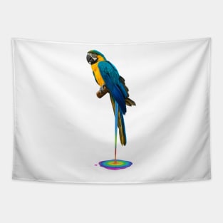 The blue-and-gold macaw, is a large South American parrot. Tapestry