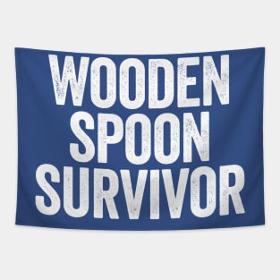 Wooden Spoon Survivor Blue Tapestry